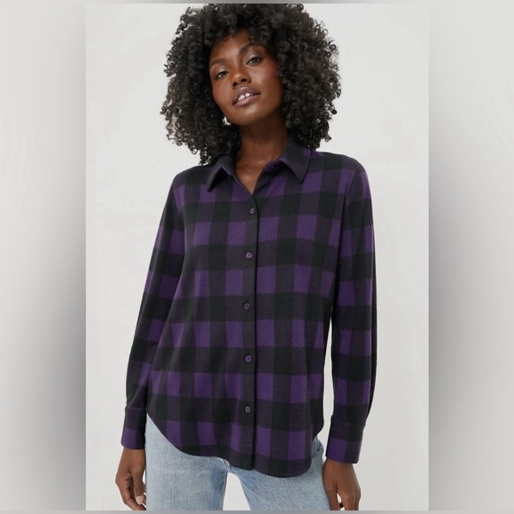 Tuckernuck Tops - Tuckernuck Aubergine Check Chandler Flannel Size L